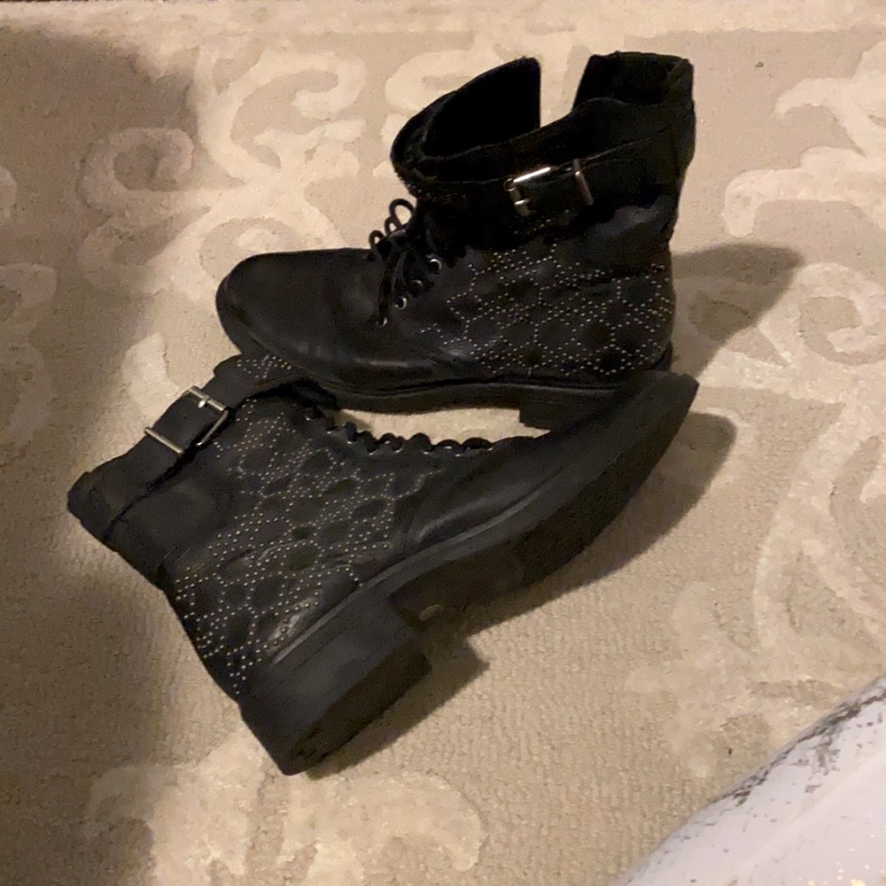 Vince camuto studded combat boots